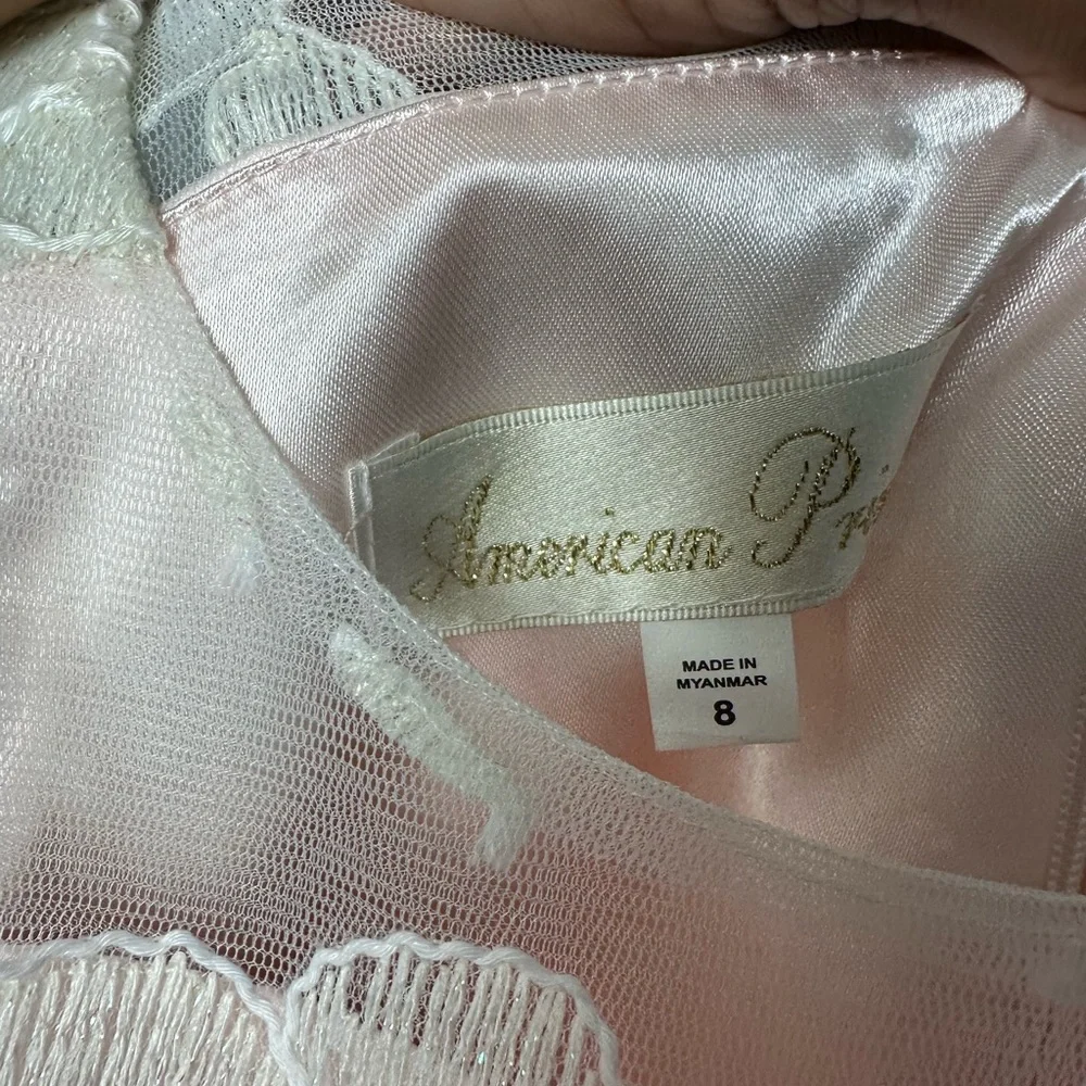 AMERICAN PRINCESS LIGHT PINK GIRL DRESS ❌SIZE 10 WEDDING ANNIVERSARY FORMAL